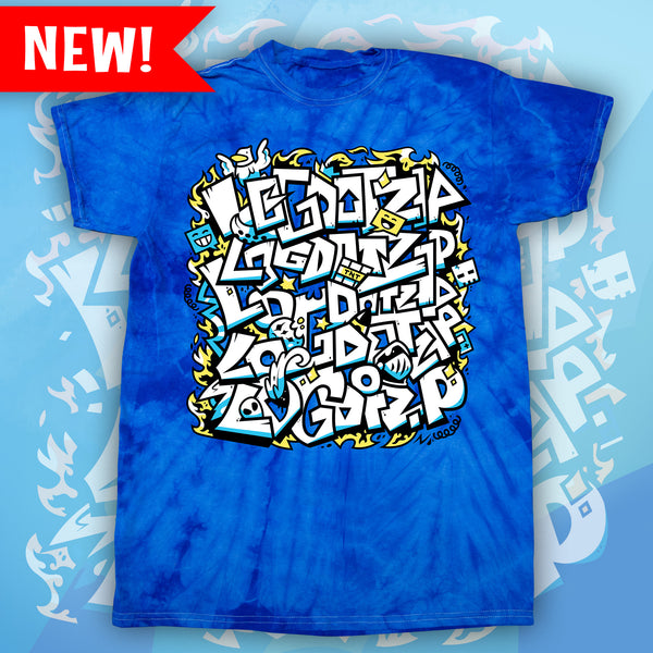 Logdotzip Graffiti Royal Tie Dye Shirt